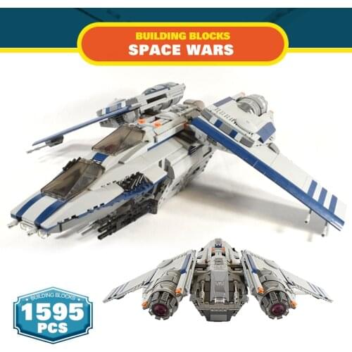 MOC Star Destroyer Fighter Resistance BAAT Airplane Building Blocks Star Space Ship Model Military Aircraft Bricks Boys Toys