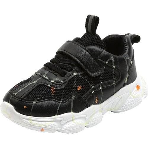 COZULLAA Kids Boys Fashion Sneakers Girls Autumn Breathable Casual Shoes Children Soft Sole Flat Sports Shoes Size 26-36