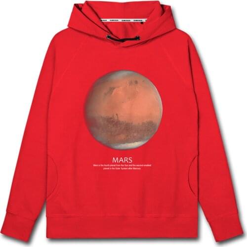 Mars Marsthe eight planets in the outer space of Galaxy Space Agency mens hoodies top sports casual long sleeve autumn clothes
