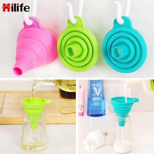 Mini Silicone Hopper Collapsible Style Funnel Accessories Gadgets Portable High Quality Cooking Tools