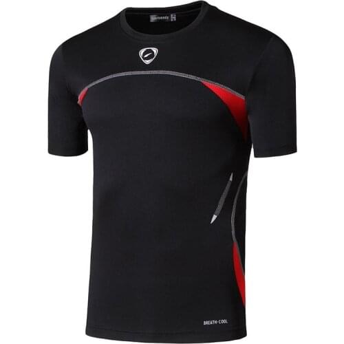Jeansian Mens Sport Tee Shirt Tshirt T-Shirt Tops Running Gym Fitness Workout Football Short Sleeve Dry Fit LSL1050 Black2
