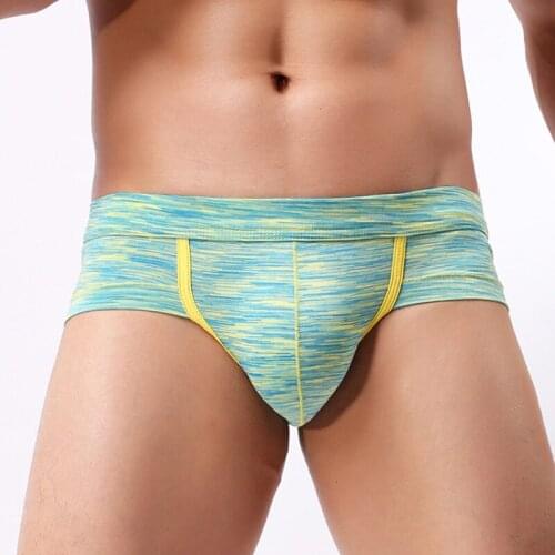 New Fashion Sexy Low Waist Color Cotton Sports Men Underwear High Flexibility Soft Comfortable Three Dimensional Male Briefs B30