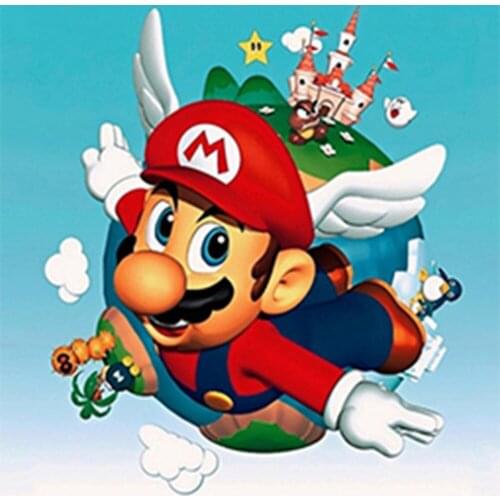 Carton Mario DIY 11CT Cross Stitch Embroidery Craft Set Printed Canvas Cotton Thread Home Decoration For Living Room New Design