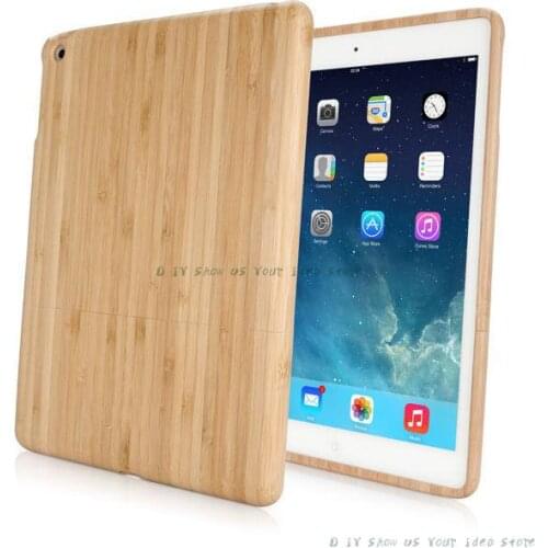 Genuine Handcraft Wood Bamboo Hard Case Back Cover+Film for Apple iPad Air 2