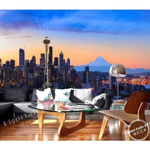 Custom City Night Wallpaper, the New York city center murals for the living room bedroom TV background wall parede DE Papel