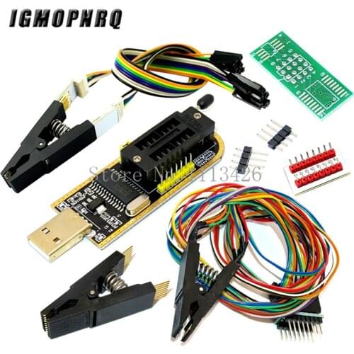 CH341A 24 25 Series EEPROM Flash BIOS USB Programmer Module SOP16 SOIC16 Test Clip for 25 series RT809F TL866CS TL866A