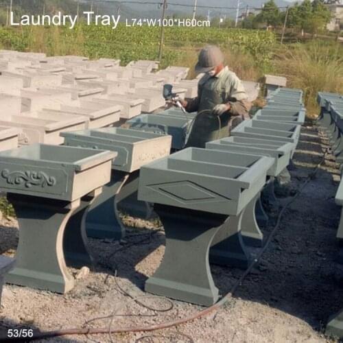 60cm 23.62in ABS Plastic Durable Home 2 Feet Rectangle Hand Washing With Scrub Board Cleaning Laundry Tray Concrete Mold