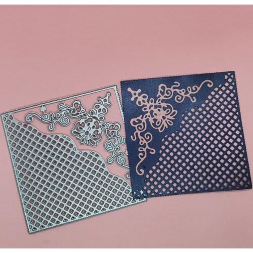 Grid Frame Metal Cutting Dies Scrapbooking Embossing Folders for Card Making Craft Stencil Hobby Punching Stencil