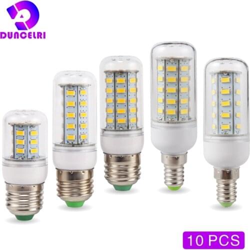 10pcs/lot E27 E14 LED Corn Bulb 24 36 48 56 69 72 LEDs SMD 5730 220V Lampada LED Lamp Chandelier Candle LED Light Bombilla