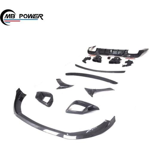 High quality S class w222 S63 carbon fiber body kit front bumper lip rear diffuser exhaust tips S63 S65 carbon parts