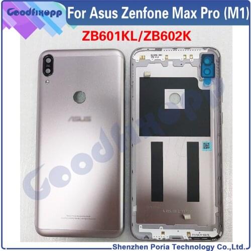 For Asus Zenfone Max Pro (M1) ZB601KL ZB602K Battery Back Cover Door Housing Case Rear Cover Parts Replacement For Max Pro M1