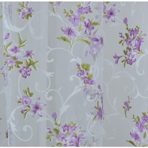 Curtains para kitchen window treatment Floral Tulle Curtains para Living Room organza curtains para Bedroom free shipping