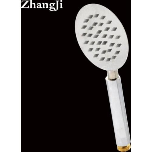 Zhang Ji Round Stainless Steel Showerhead 30 Hole Bathroom Shower Head Hand Holder Rainfall Shower Spray Bathroom Shower Head