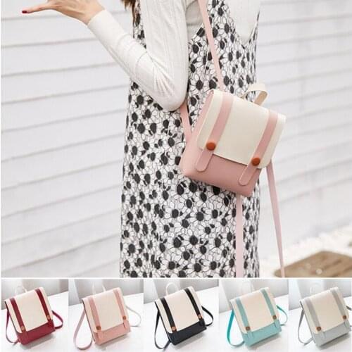 Womens Accessories Bag Backpack Pu Leather Small Backpack College Style School Bag Sweet And Cute Female Bag