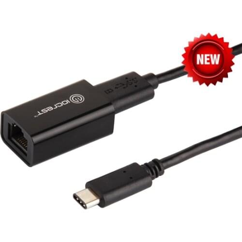 1PC USB 3.1 Type C Reversible (USB-C) to RJ45 100/1000Mbps Gigabit Ethernet LAN Network Adapter fit for USB3.0 connector