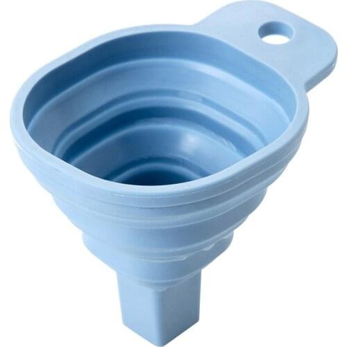 1PC foldable Food Grade Silicone Gel Funnel Heat resistant Collapsible Telescopic Long Neck Funnel Liquid Filling Kitchen Tools