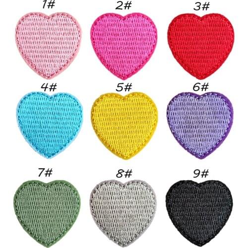 10 Pcs Embroidery Love Heart Cloth Stickers Computer Embroidery Cloth Stickers Clothing Accessories Jewelry Accessories Textiles
