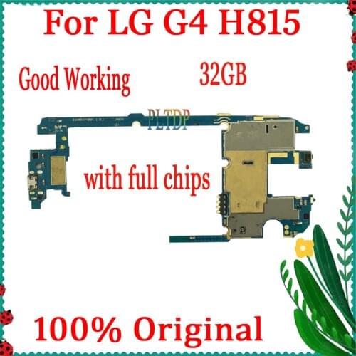 100% Original official version for LG G4 H815 Motherboard with Full Chips,32gb for LG G4 H815 Logic board with Android System