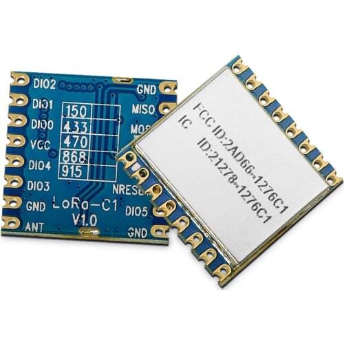2PCS/Lot LoRa1276-C1 100mW 915MHz SX1276 Chip 4km~6km Long Distance FSK Wireless Transmitter And Receiver RF Module