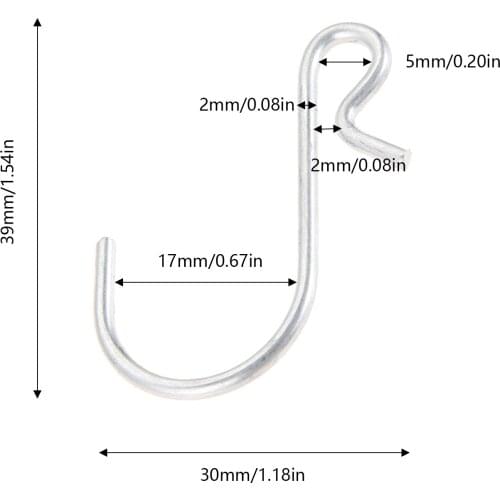 50/10pcs 39*30mm S Shape Metal Hanger Kitchen Organizer Bathroom Storage Rack Hanging Hook Camping Outdoor Hiking Tool Key/Mask