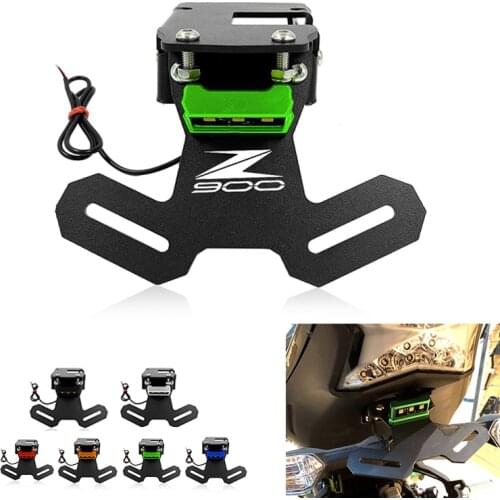 Motorcycle Accessories License Plate Holder For KAWASAKI Z900 2017Tail Tidy Fender Eliminator Registration Plate LED Light Z 900
