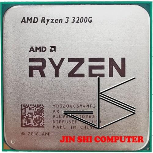 AMD Ryzen 3 3200G R3 3200G 3.6 GHz Quad-Core Quad-Thread 65W CPU Processor L3=4M YD3200C5M4MFH Socket AM4