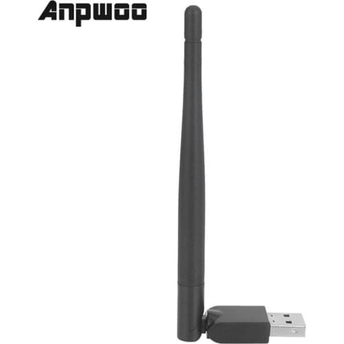 ANPWOO USB WiFi Antenna Wireless Network Card USB 2.0 150Mbps 802.11b/g/n LAN Adapter with rotatable Antenna