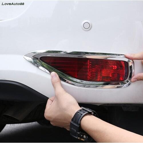 Car Rear Fog Lamp Cover Tail Fog Light Frame Trim Covers Car Styling Accessories For Toyota Fortuner 2016 2017 2018 2019 2020