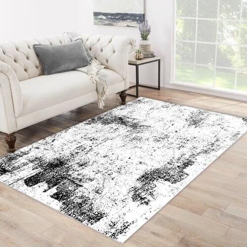 White black color black dot patterned carpet modern carpet living room bedroom rug free shipping soft textured carpet