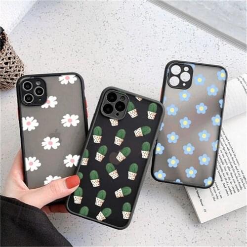 Moskado Cute Plant Potted Phone Case For iPhone 11 Mini 12 Pro Max X XR XS Max 7 8 7Plus Silicone TPU Camera Back Case Cover