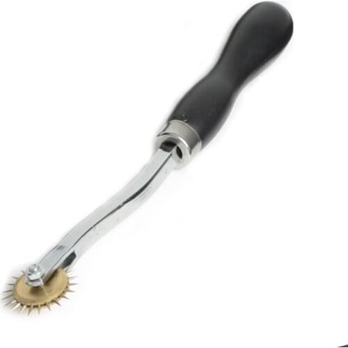 Free Shipping 4mm Stainless Steel Leather Tool Leather Paper Cloth Overstitch Wheel Roulette Spacer Leather Craft Sewing Tools