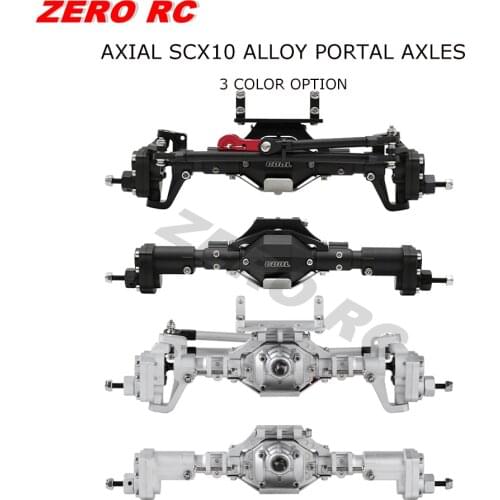 RC 1/10 ROCK Crawler ALLOY ASSEMBLED FRONT REAR PORTAL AXLES Set WITH STEEL SKID PLATE For 1:10 Axial SCX10 V2 JEEP Wrangler