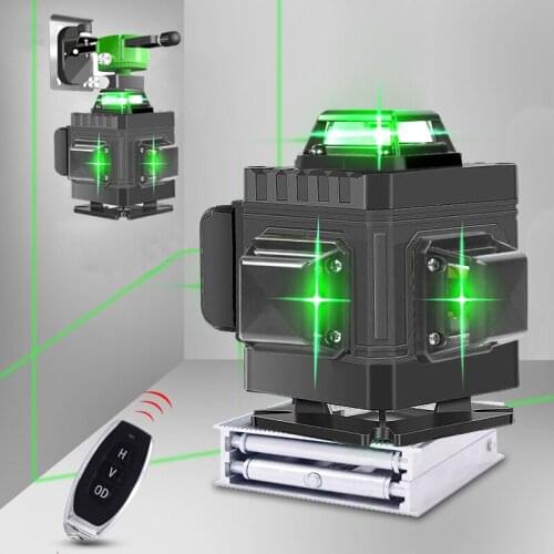 4D Laser Level 16 Green Lines Self-Leveling 360 Horizontal And Vertical Cross High Accuracy Outdoor Powerful Laser Beam Line