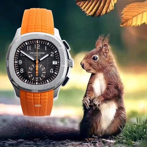 2021 Hot Selling Top Luxury Brand SPECHT&SOHNE Fashion Mens Watches Rubber Chronograph Sports Watches Male Quartz Wristwatch 30M