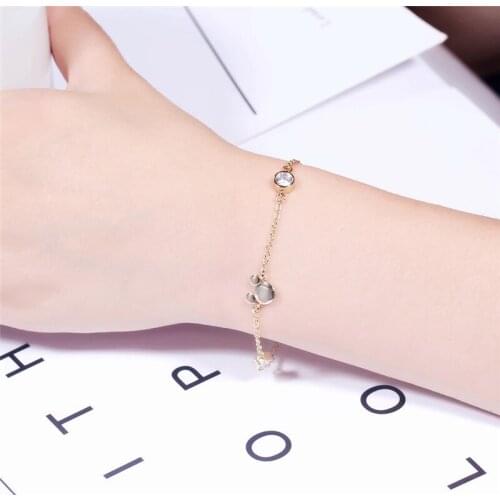 Cute Mouse Bracelets For Women Crystals Anime bracelet Fashion Luxury Accessories 2021 New Charm Jewelry Chain Bangles Wholesale