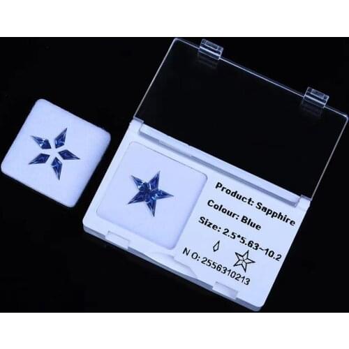 Pirmiana Natural Colors Sapphire Ruby Tavorite Stone Star Shape for Jewelry Making or Diy Jewelry