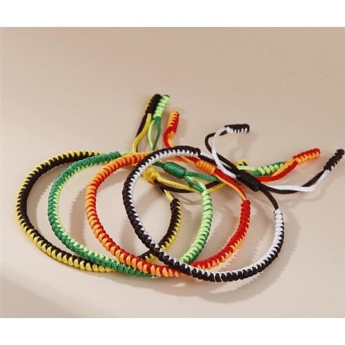 New Handmade Weave Braided Bracelets Bohemian Vintage Women Colorful Bracelets Adjustable Ethnic Bangles Unisex Jewelry Gifts