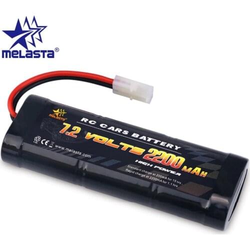 Melasta 7.2V 2200mAh 6-Cell Flat Pack NiMH Battery with Tamiya Discharge Plug for RC Racing Car Toys Hobbies