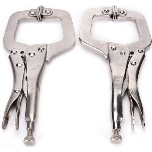 1PCS 6" Metal Welding Pliers Grip Locking Pliers Instruments Vise Grip Pliers Hand Tools C Type Clamp Adjustable Pliers