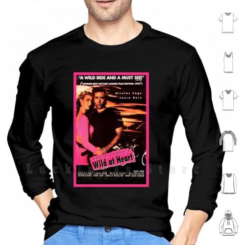 Wild At Heart-Nicholas Cage & Laura Dern Poster Hoodie Long Sleeve Nicholas Cage Cage Cinema Film Movie Love Death