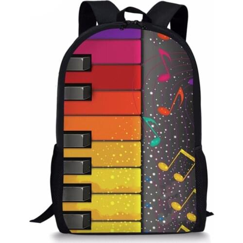 Piano Music Note Print Women Backpack Youth Backpacks for Teenage Girls Female School Shoulder Bag Bagpack mochila