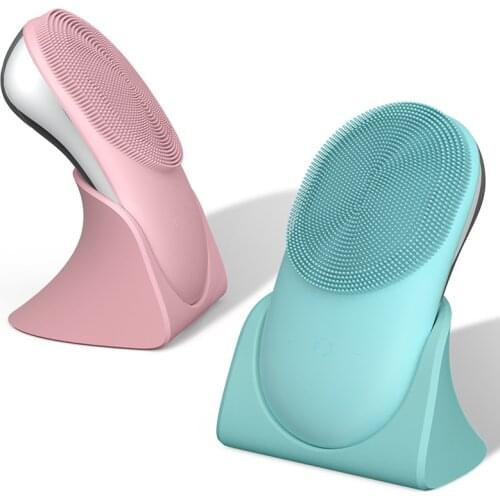 Silicone Facial Cleanser Electric Facial Cleanser Brush Sonic Vibration Facial Cleanser Facial Skin Care Deep PoreCleansingSkin