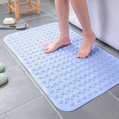 Strong Suction Bathroom Mat PVC Massage Particles Foot Pad Anti Slip Odorless Non-Toxic Bath Shower Mat Modern Home Deco 36*68cm