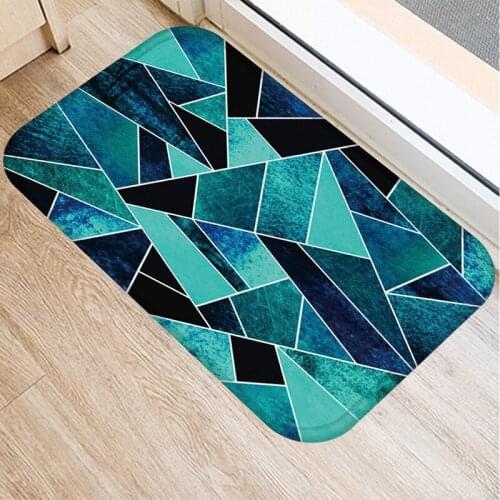 Nordic Simple Sea Geometric Kitchen Entrance Door Mat Coral Carpet Doormat Colorful Indoor Floor Mats Anti-Slip Rug Area Rugs