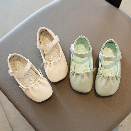 Baby Shoes 2021 New Autumn Fashion Toddler Girls Childrens Princess Floral Casual Shoes Sweet Soft Flats Kids Hook Loop Shoes