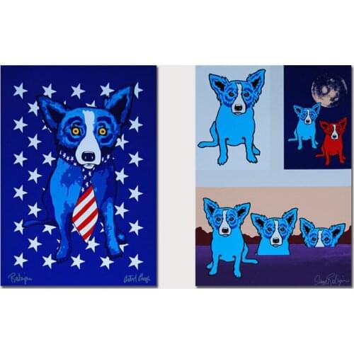 Animal Color Dog HD Canvas Print Painting Artwork Modern Home Wall Decor Painting Canvas Art HD Picture on Canvas Prints #70