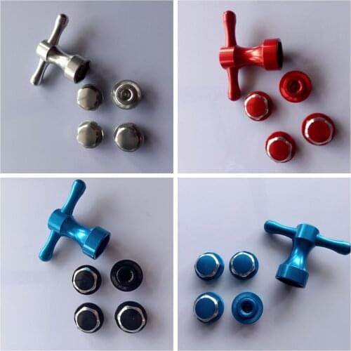 24MM Alloy Wheel Adapter Hex Wheel Nuts + CNC wrench for 1/5 TRAXXA-S X-MAXX XMAXX