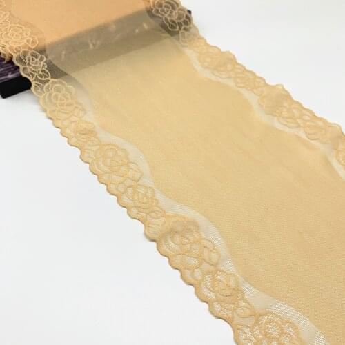 3y/Lot 22.50cm Orange With Glossy Stretch Lace Trim For Clothing Accessories Dress Sewing Applique Costume Lingerie Fabrics