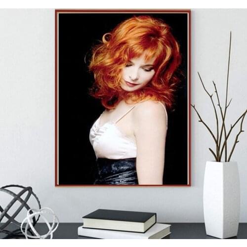 5D DIY diamond painting full square/round diamond "Mylene farmer" embroidery rhinestone mosaic cross stitch gift home decoration