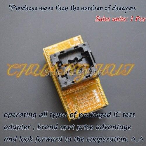 FLASH BGA48 to DIP48 Programming Adapter TFBGA48 Adapter test socket Pitch=0.8mm Size=8mmx9mm